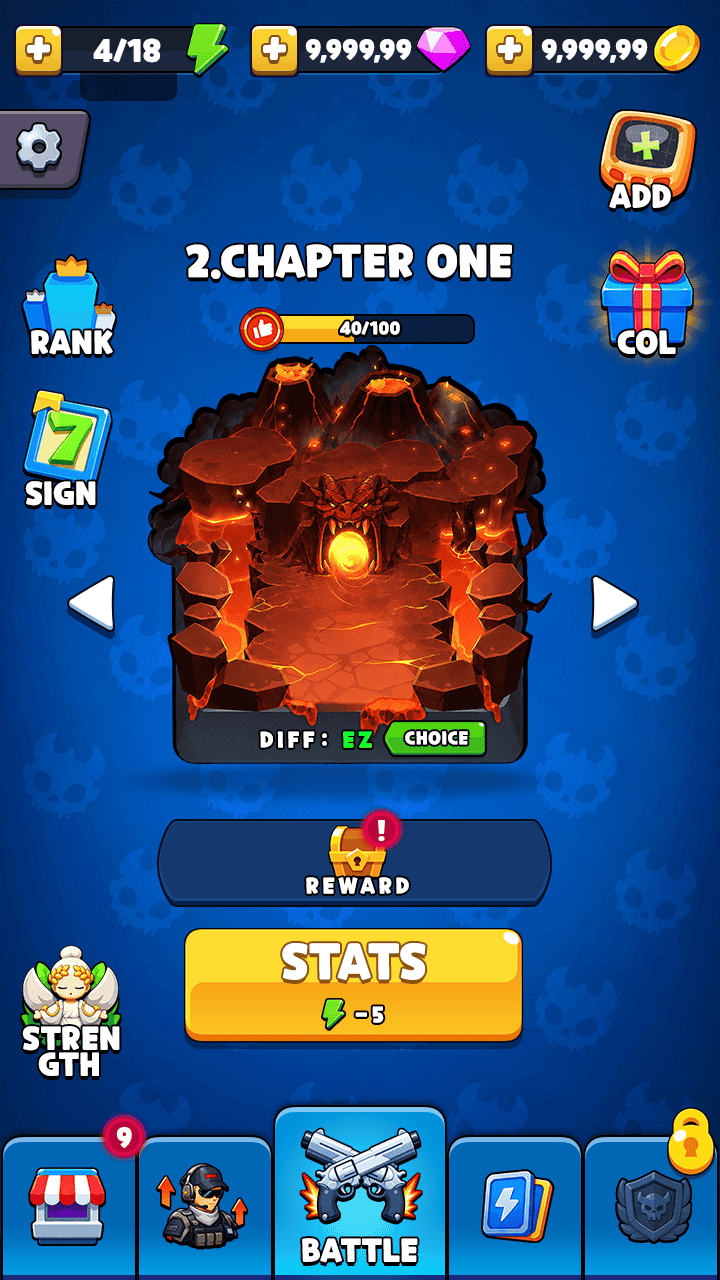 Fight the dragon main screen