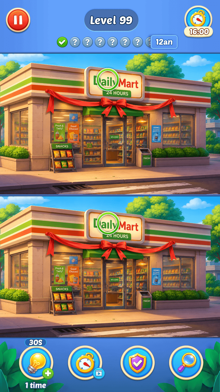 Spot the Difference gameplay screen