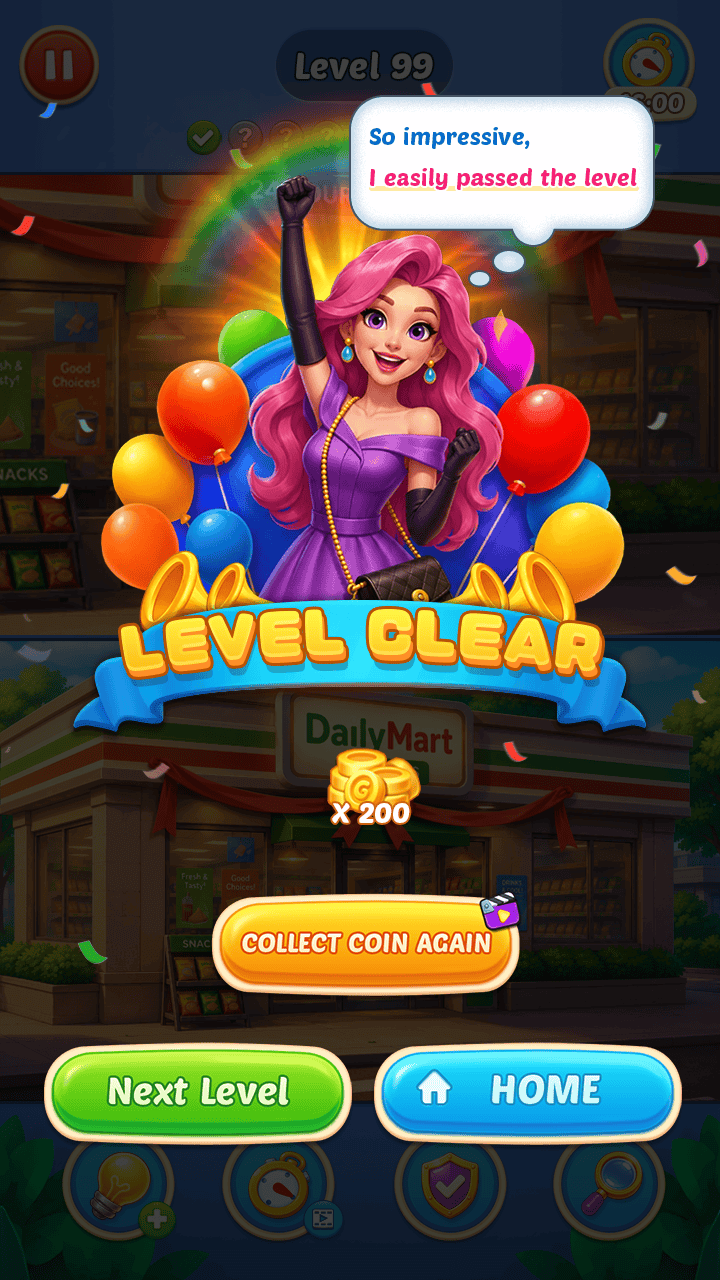 Spot the Difference result screen